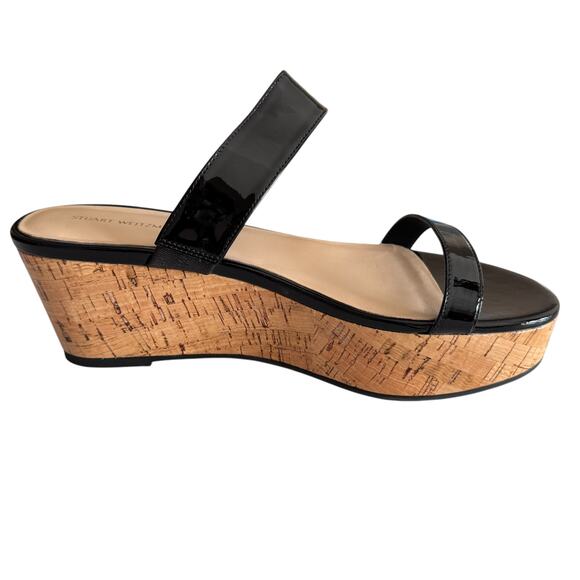 🆕 Stuart Weitzman Boardwalk Slide Wedge Sandals - Picture 1 of 10